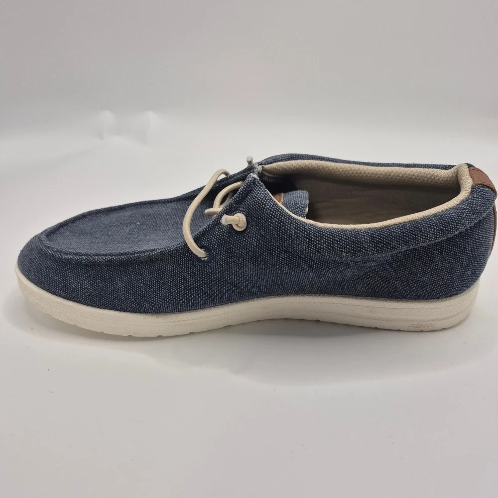 Old Navy Boys Navy Blue Canvas Deck Shoes Moc Toe Loafers 5Y S/694350-01